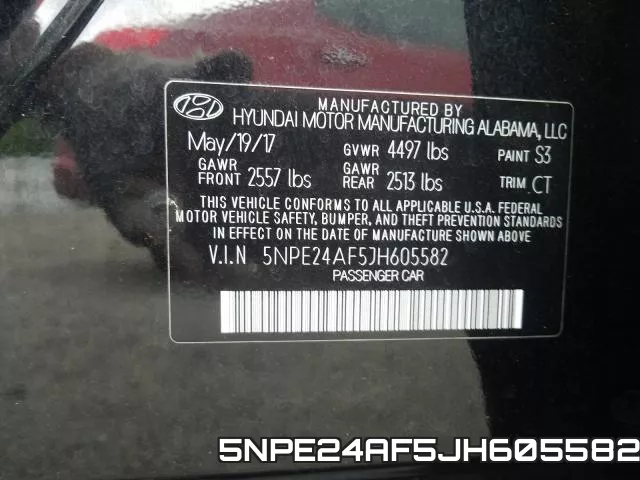 5NPE24AF5JH605582 фото 2