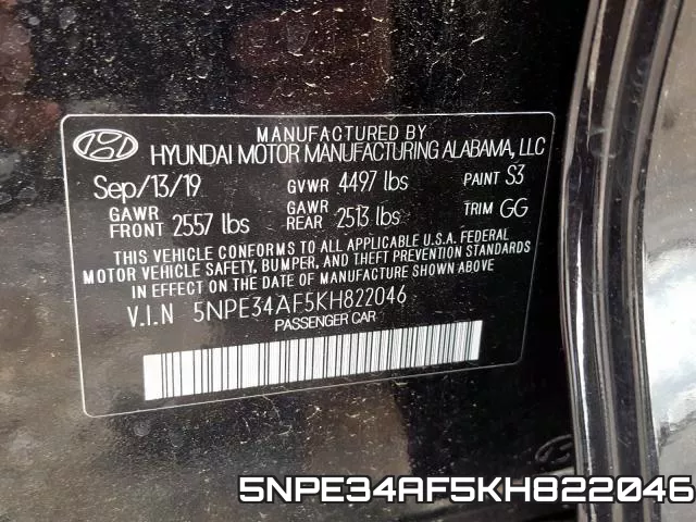 5NPE34AF5KH822046 фото 2
