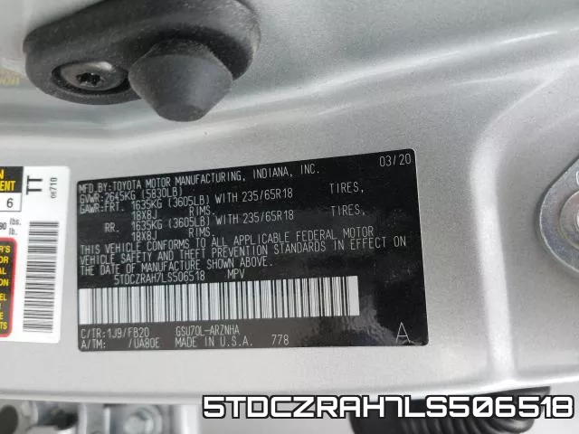 5TDCZRAH7LS506518 фото 2