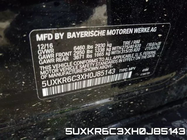 5UXKR6C3XH0J85143 фото 2
