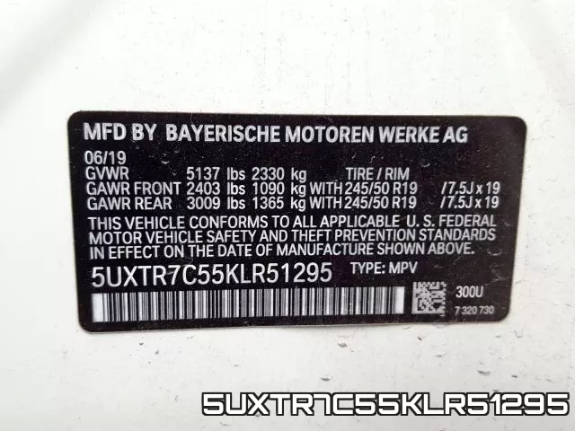 5UXTR7C55KLR51295 фото 2