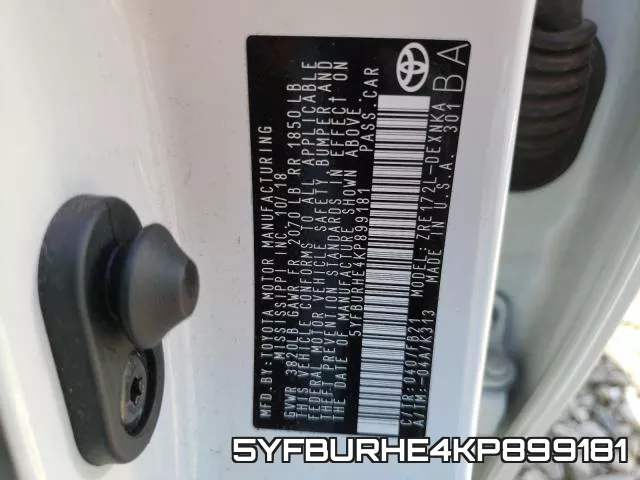 5YFBURHE4KP899181 фото 2