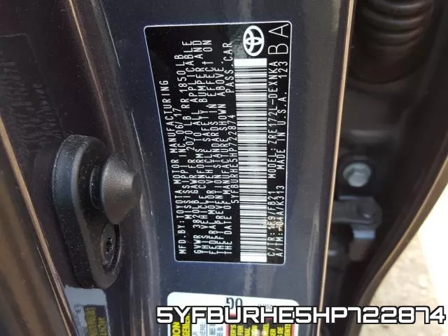 5YFBURHE5HP722874 фото 2