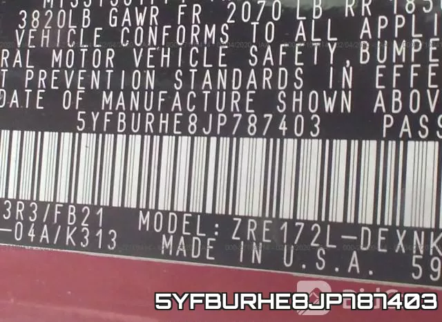 5YFBURHE8JP787403 фото 10