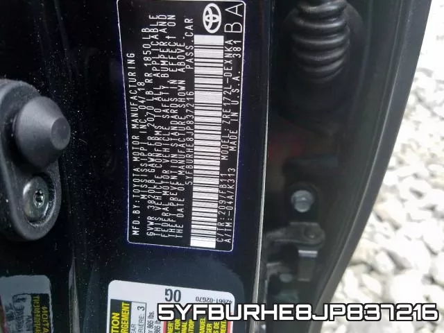 5YFBURHE8JP837216 фото 2