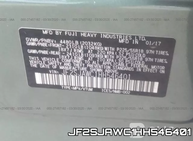JF2SJAWC1HH546401 фото 10