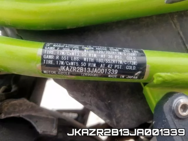 JKAZR2B13JA001339 фото 2