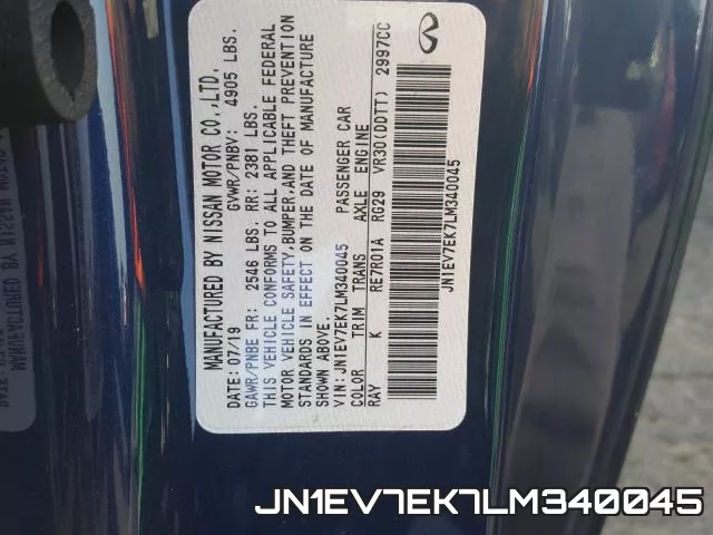 JN1EV7EK7LM340045 фото 2