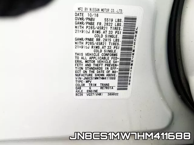 JN8CS1MW7HM411688 фото 2