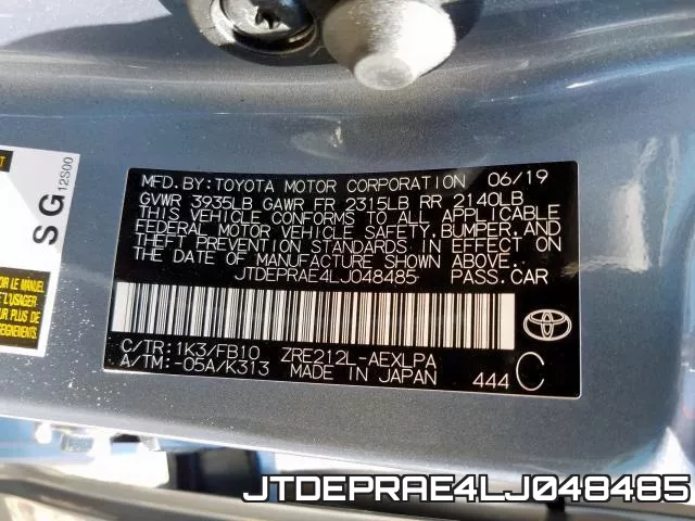 JTDEPRAE4LJ048485 фото 2