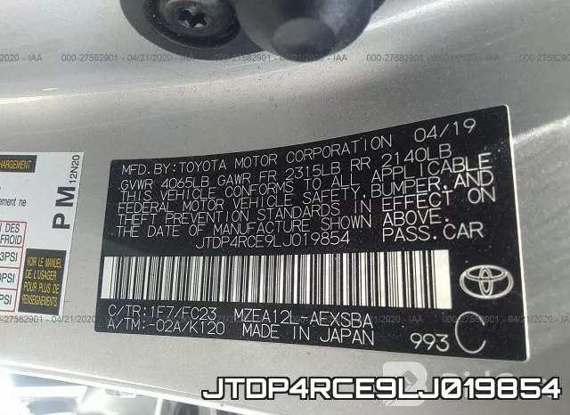 JTDP4RCE9LJ019854 фото 10
