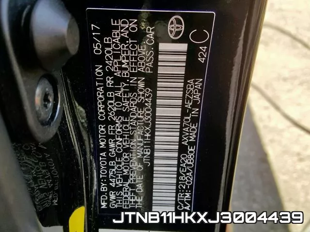 JTNB11HKXJ3004439 фото 2