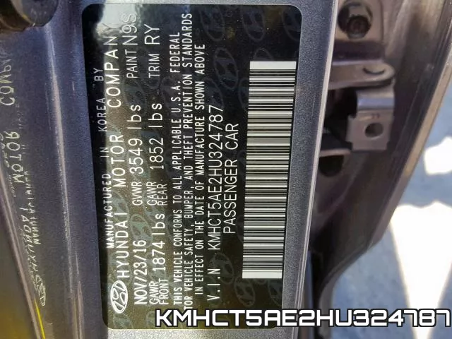 KMHCT5AE2HU324787 фото 2