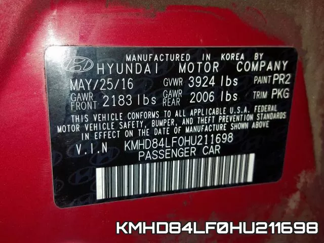 KMHD84LF0HU211698 фото 2
