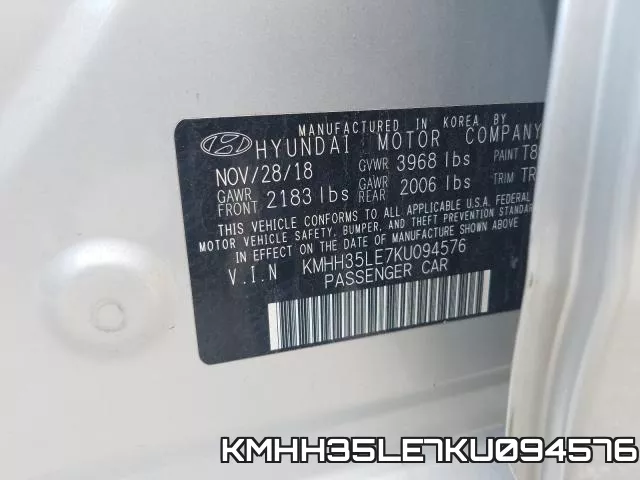 KMHH35LE7KU094576 фото 2