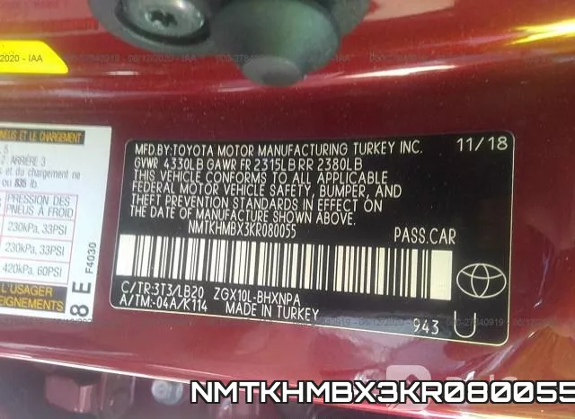 NMTKHMBX3KR080055 фото 9