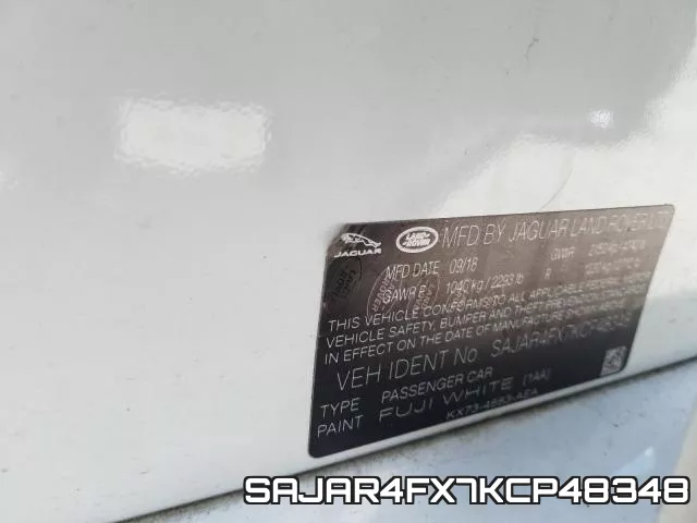 SAJAR4FX7KCP48348 фото 2