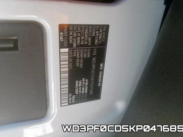WD3PF0CD5KP047685 фото 2