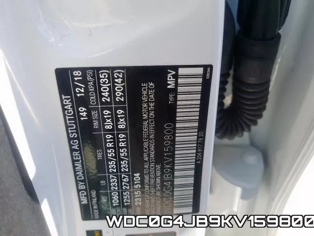 WDC0G4JB9KV159800 фото 2