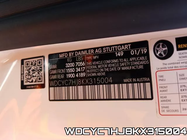 WDCYC7HJ8KX315004 фото 2