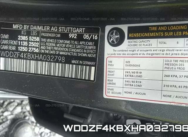 WDDZF4KBXHA032798 фото 10