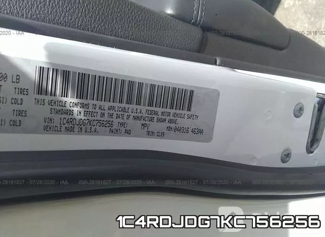 1C4RDJDG7KC756256 фото 10