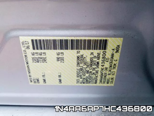 1N4AA6AP7HC436800 фото 2
