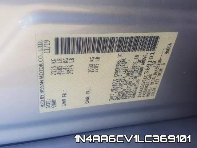 1N4AA6CV1LC369101 фото 2