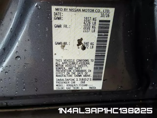 1N4AL3AP1HC138025 фото 2