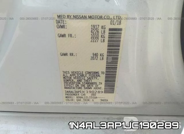 1N4AL3AP1JC190289 фото 10