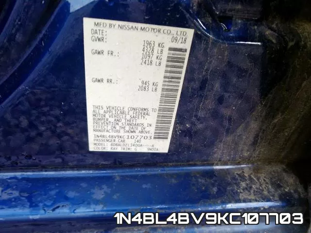 1N4BL4BV9KC107703 фото 2