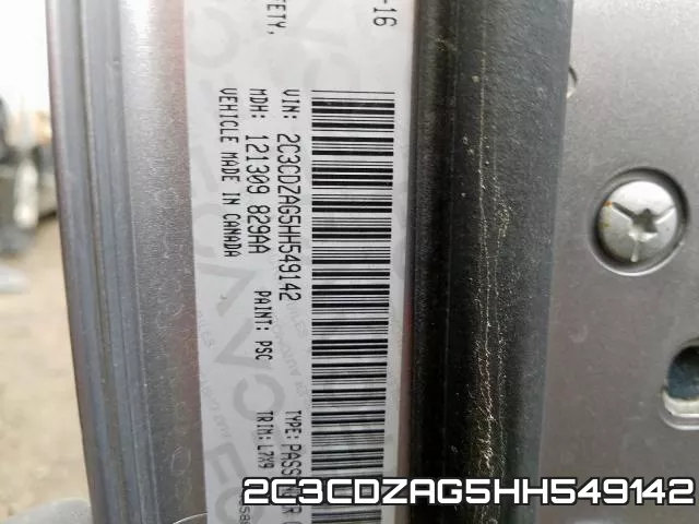 2C3CDZAG5HH549142 фото 2