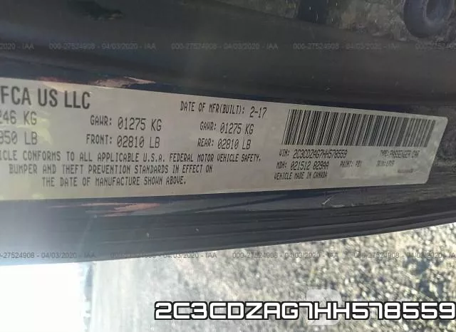2C3CDZAG7HH578559 фото 10