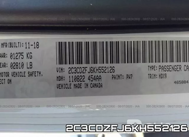 2C3CDZFJ6KH552126 фото 10