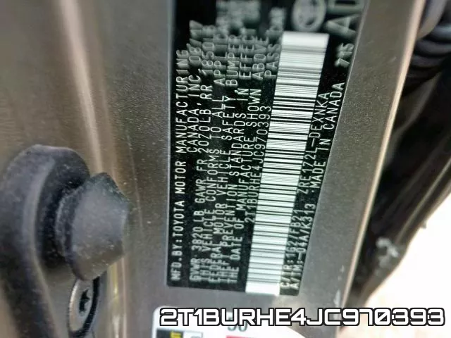 2T1BURHE4JC970393 фото 2