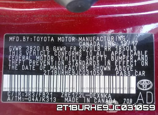2T1BURHE9JC031059 фото 10