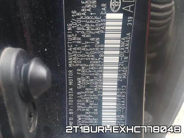 2T1BURHEXHC778048 фото 2
