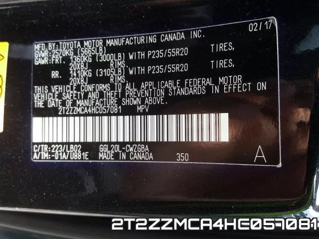 2T2ZZMCA4HC057081 фото 2