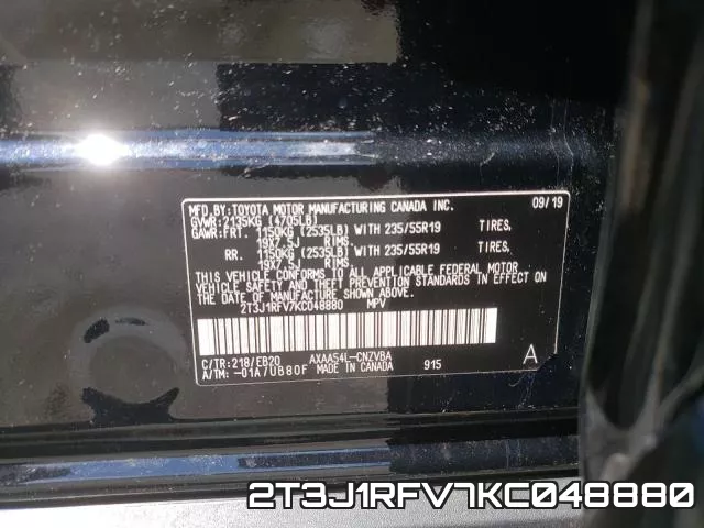 2T3J1RFV7KC048880 фото 2