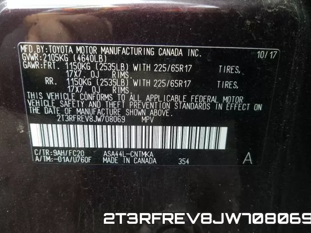 2T3RFREV8JW708069 фото 2