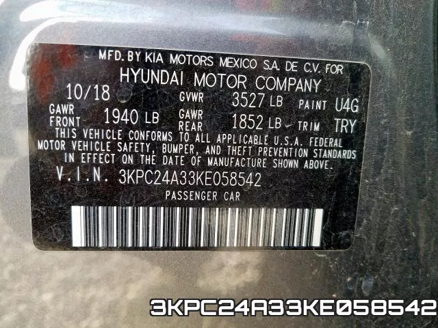 3KPC24A33KE058542 фото 2