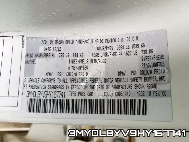3MYDLBYV9HY167741 фото 2