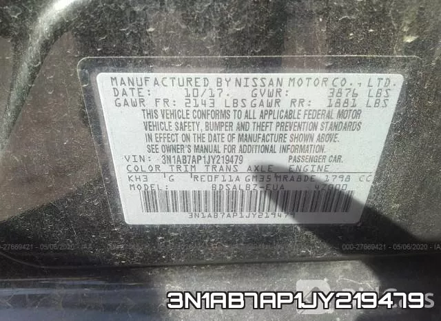 3N1AB7AP1JY219479 фото 10