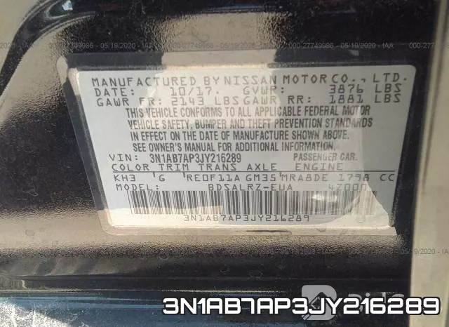 3N1AB7AP3JY216289 фото 10