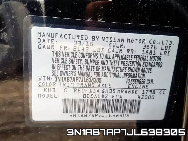3N1AB7AP7JL638305 фото 2