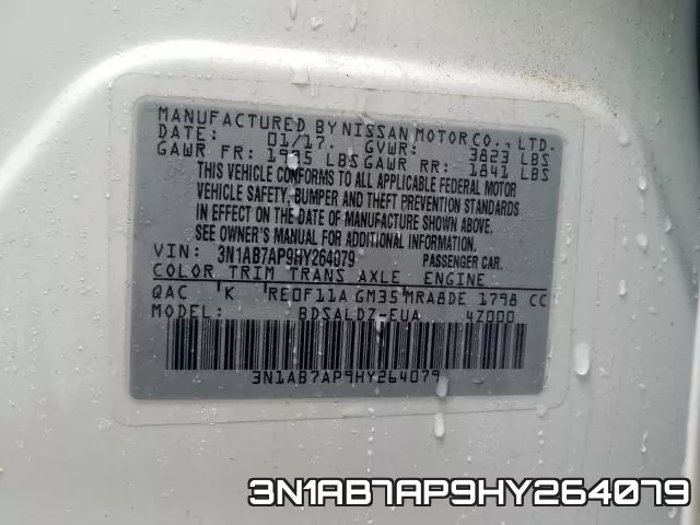3N1AB7AP9HY264079 фото 2