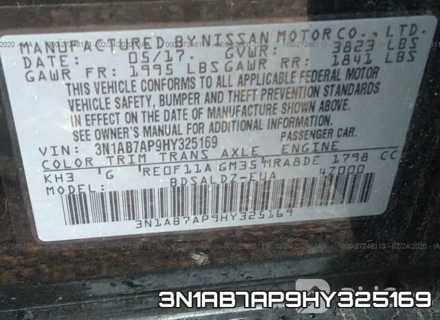 3N1AB7AP9HY325169 фото 10