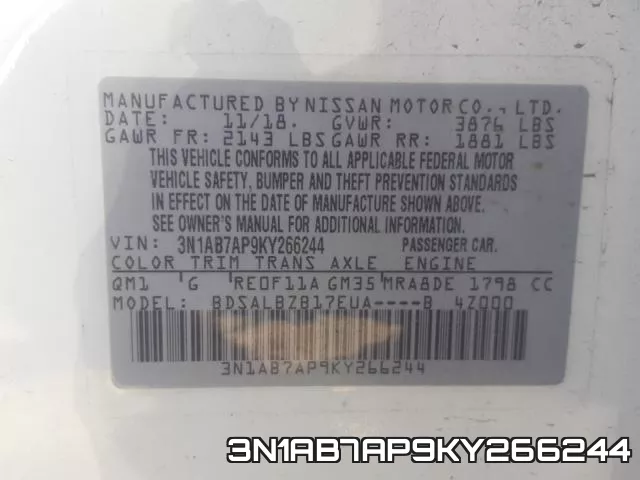 3N1AB7AP9KY266244 фото 2