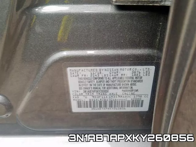 3N1AB7APXKY260856 фото 2