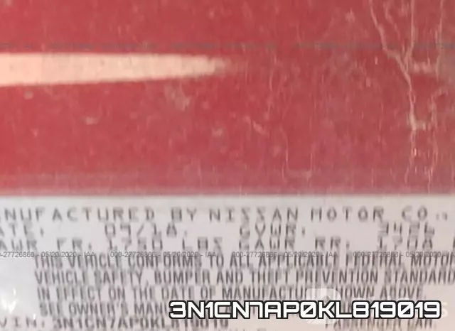 3N1CN7AP0KL819019 фото 10